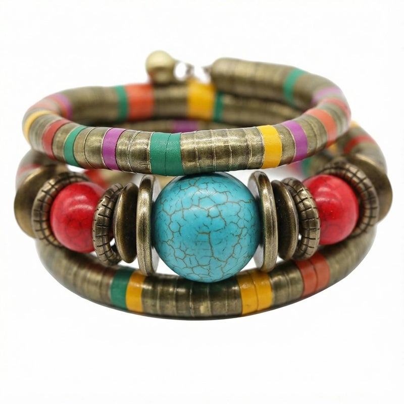 HENGYID African Handmade Tribal Beaded Ethnic Rope Bracelet, Ideal for Everyday Wear & Special Occasions - Image 1